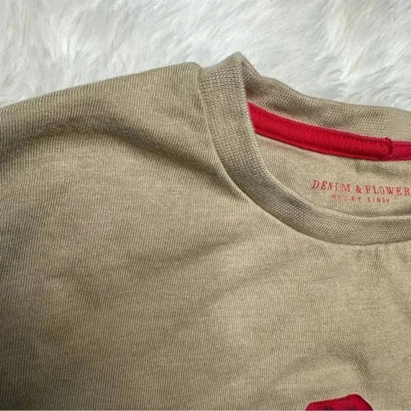 Denim & Flower T-Shirt Christmas Bear Tan Size 6 - Picture 15 of 16